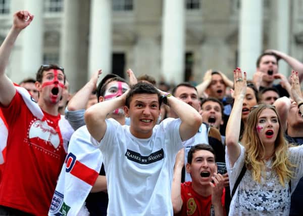 Fans pictured in Millennium Square at the World Cup in 2014.