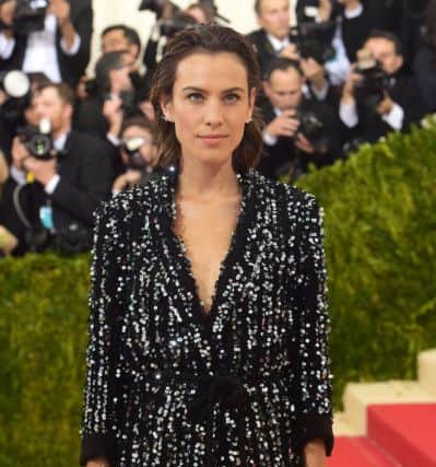 Alexa Chung arrives at The Metropolitan Museum of Art Costume Institute Benefit Gala, celebrating the opening of "Manus x Machina: Fashion in an Age of Technology" earlier tthis month in New York. (Photo by Charles Sykes/Invision/AP)