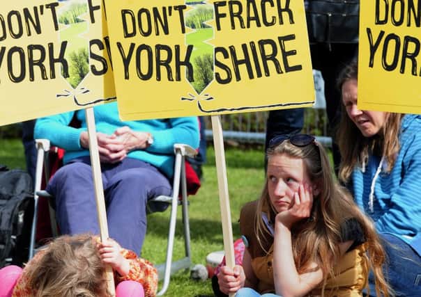 Young protesters outside the North Yorkshire council meeting that gave fracking the go ahead. John Giles/PA Wire