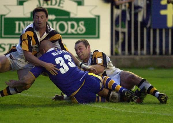 Graham Mackay scores Leeds Rhinos' second try against Castleford in 2000.