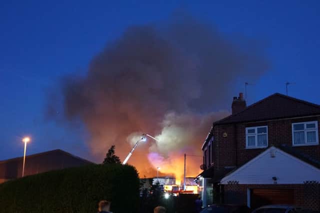 The Bramley blaze at its height. Picture: Nick Varley