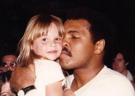 Muhammad Ali and Pippa Midgley in 1980.