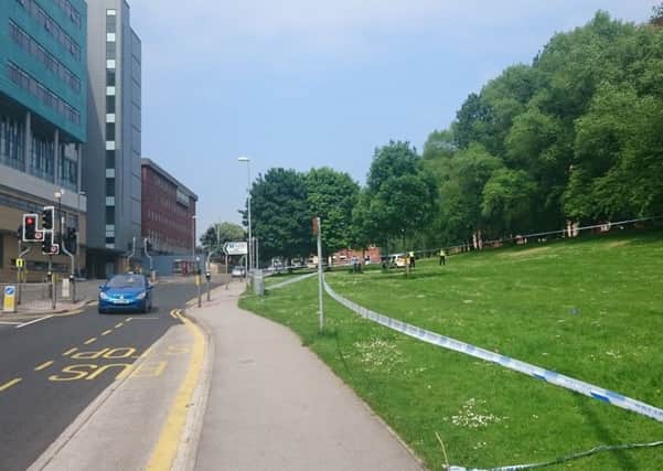 Police cordoned off an area near St James's Hospital after gun shots were fired on Friday.