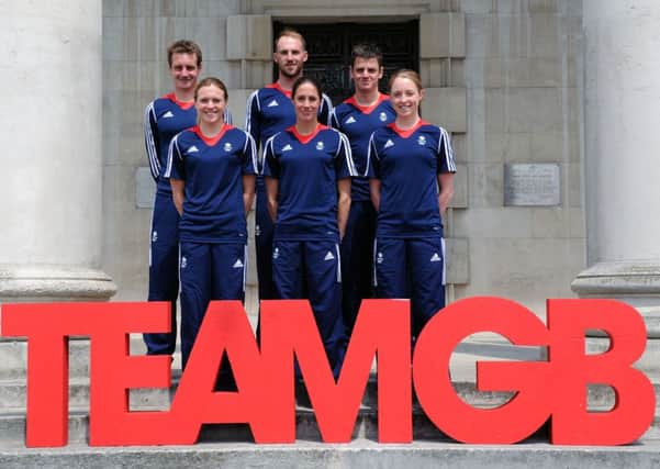 The British Olympic Association today announced the Team GB Triathlon team for the  Rio 2016 Olympic Games. Back row from left, Alistair Brownlee, Vicky Holland, Gordon Benson, Helen Jenkins, Jonathan Brownlee and Non Stanford.
 (
Picture: Jonathan Gawthorpe)
