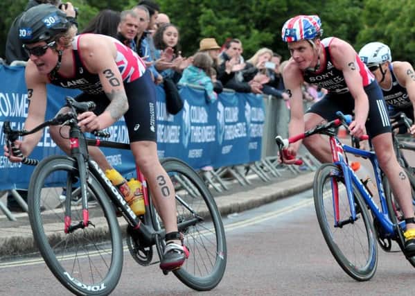 Great Britain's Jonathan Brownlee cycles during the Vitality World Triathlon in London. Picture by Anthony Devlin/PA Wire.
