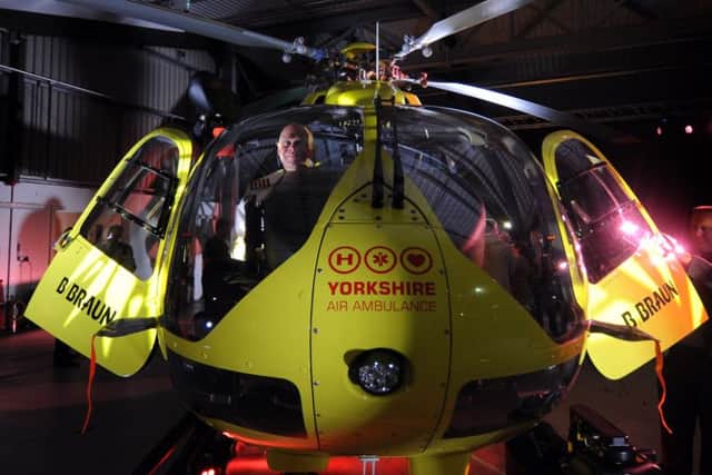 Cpt Andy Lister in the new helicopter
