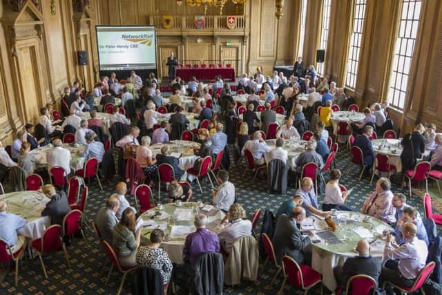Transport summit held at Leeds Civic Hall. 10th June 2016. Picture: James Hardisty.