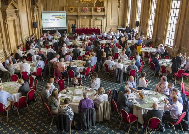 Transport summit held at Leeds Civic Hall. 10th June 2016. Picture: James Hardisty.