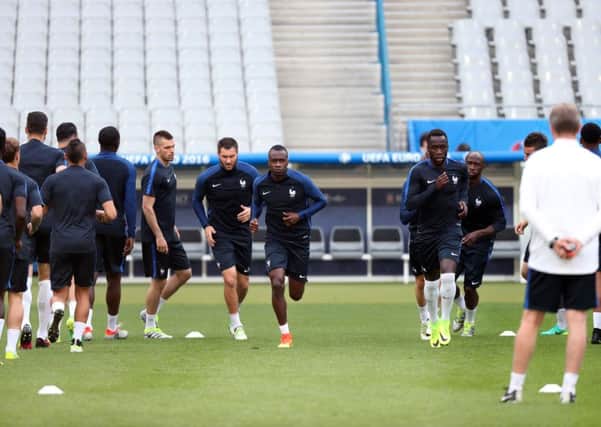 The France squad train ahead of the Euro 2016 tournament against Romania.