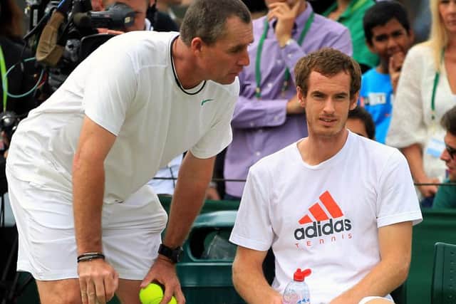 Andy Murray and coach Ivan Lendl during practice on day ten of Wimbledon back in 2012. Picture: Mike Egerton/PA.