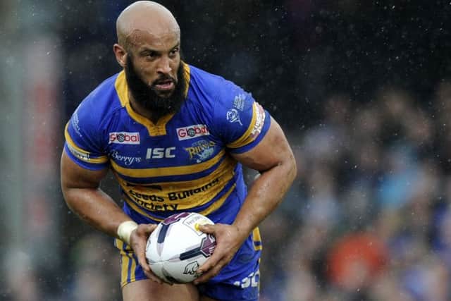 JJB in action for Leeds Rhinos against Wakefield Wildcats in March.