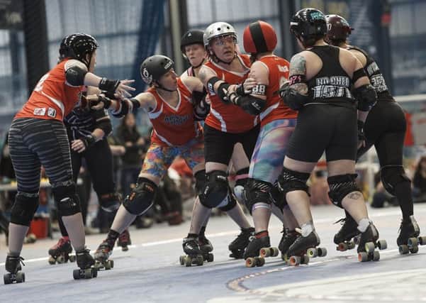 Leeds Roller Dolls, pictured in red, have been based at Futsal since 2012. Picture: Jason Ruffell