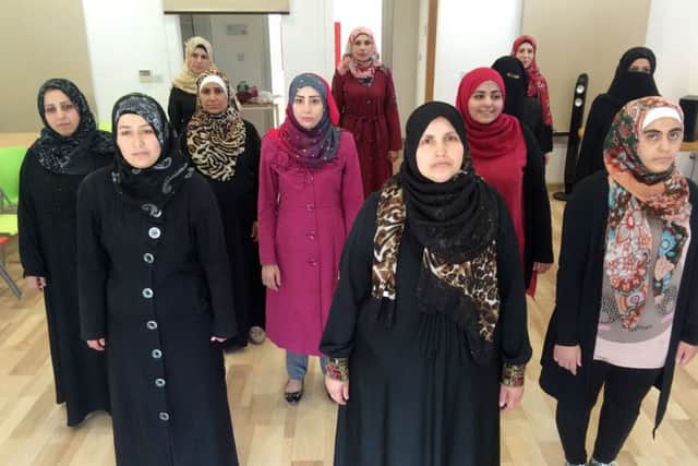 The cast of Queens of Syria features real-life Syrian refugee women.