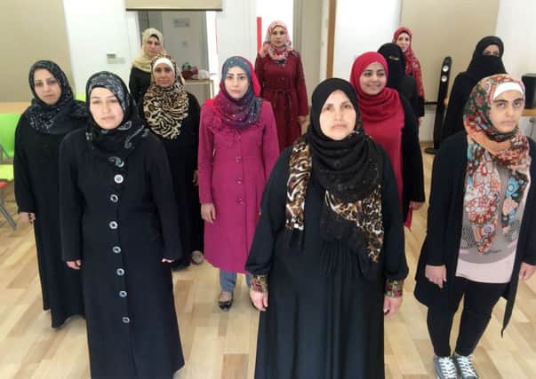 The cast of Queens of Syria features real-life Syrian refugee women.