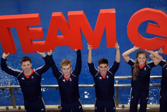 Members of the Great Britain Olympic diving team (left to right) Freddie Woodward, Jack Laugher, Chris Mears, Alicia Blagg and Rebecca Gallantree during the Olympic team announcement at the John Charles Centre for Sport, Leeds. PIC: PA