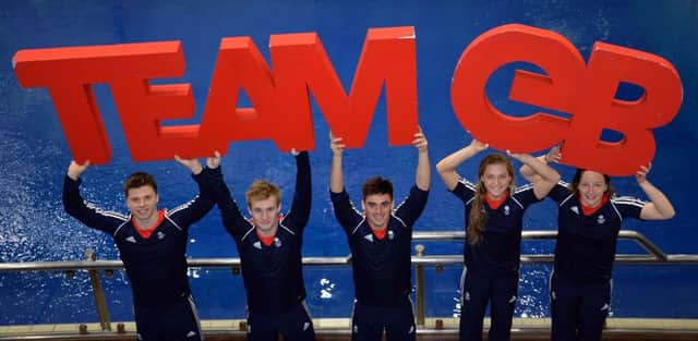 Members of the Great Britain Olympic diving team (left to right) Freddie Woodward, Jack Laugher, Chris Mears, Alicia Blagg and Rebecca Gallantree during the Olympic team announcement at the John Charles Centre for Sport, Leeds. PIC: PA