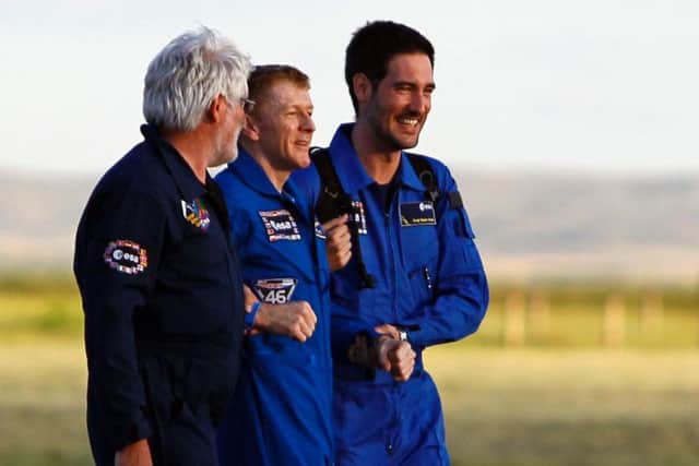 Tim Peake returns to earth after his time on the International Space Station.