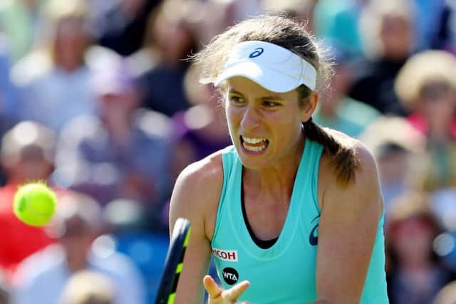 AMONG THE SEEDSD: Great Britains Johanna Konta, in action at Eastbourne, is seeded 17th for Wimbledon.  Picture: Gareth Fuller/PA