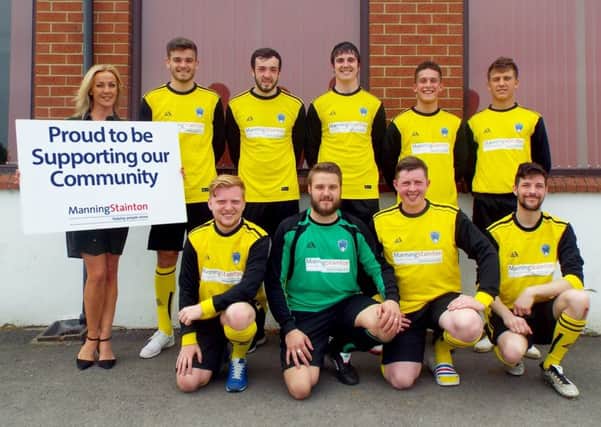 The new Morley AFC team, which has been sponsored by Manning Stainton.