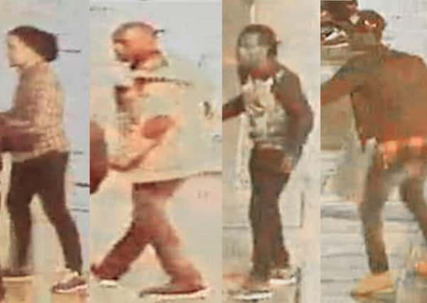 Police have released CCTV images in a bid to trace the suspects.