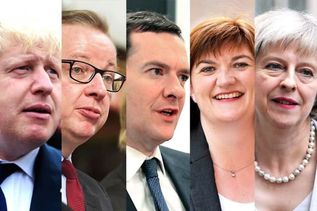 In the frame: Boris Johnson, Michael Gove, George Osborne, Nicky Morgan, Theresa May