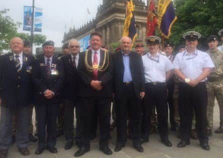 Some of the participants in the Armed Forces Day parade in Leeds