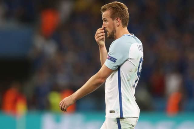 England's Harry Kane looks dejected