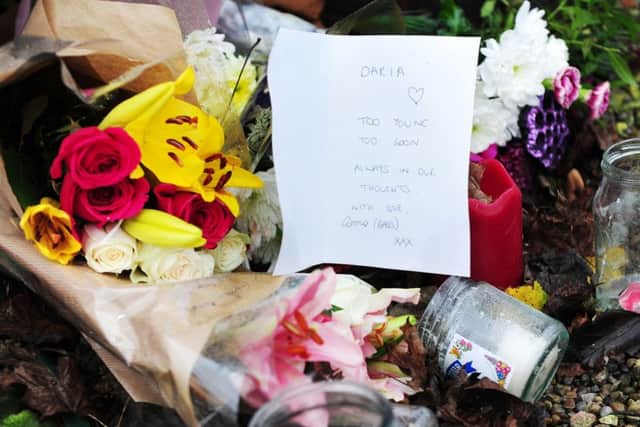 DECEMBER 2015: Tributes to Daria. PIC: Jonathan Gawthorpe