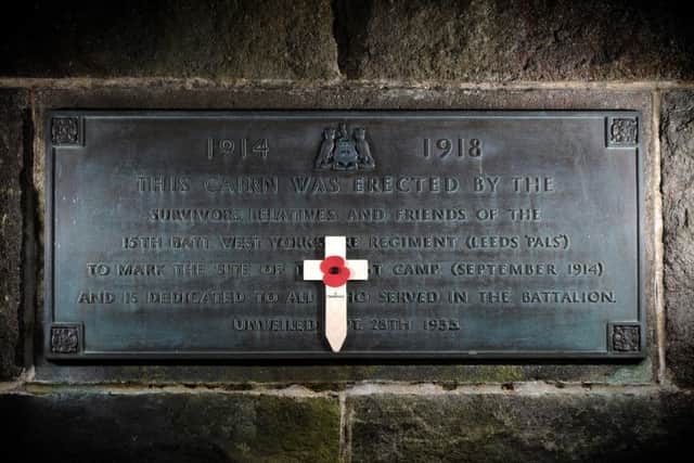 The inscription on the memorial.
Picture: Simon Hulme