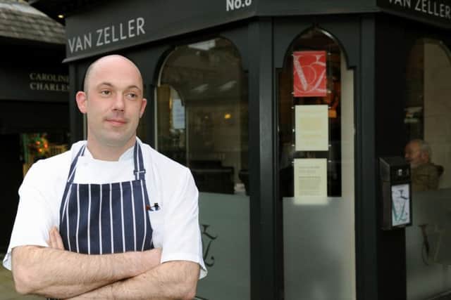 Tom van Zeller outside his restaurant in Harrogate