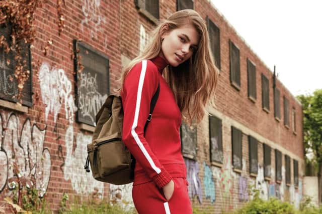 Tracksuit jacket, £10; bottoms, £10; trainers, £10; backpack, £10. All coming for autumn to Primark.