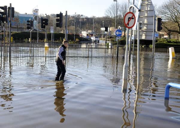The Boxing Day flood at Kirkstall Road last year. Picture: Bruce Rollinson.
