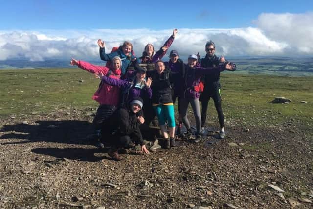 Jess Hall, Niki Connor, Phil Duboulay, Liz Woolley, Becky Green, Sarah Kerford, Kayleigh Sawkins, Cara Woodards and Scott Pendleton during the challenge.