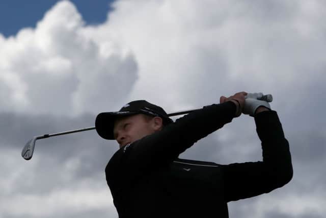 Sheffield's Danny Willett getting some last-minute practice in on Wednesday at Royal Troon ahead of today's first day at The Open. Picture: Peter Byrne/PA.
