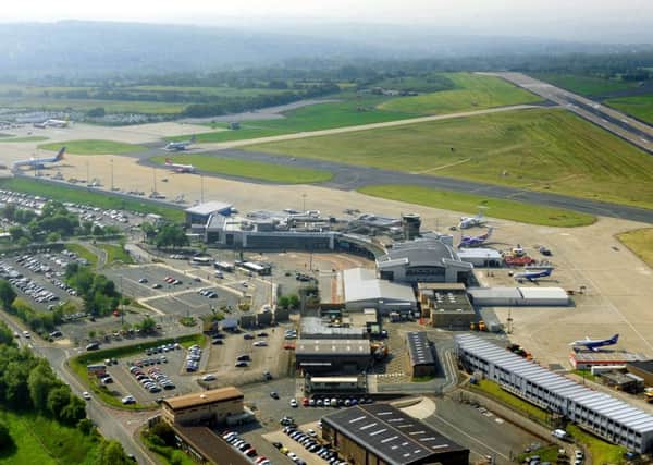 An aerial shot of Leeds Bradford Airport. Picture by Tony Johnson.