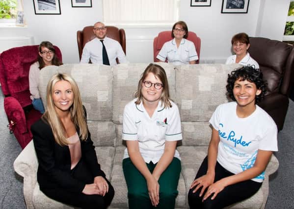 SPECIAL DELIVERY:  Sue Ryder Wheatfields Hospice was given the seating by Handicare.