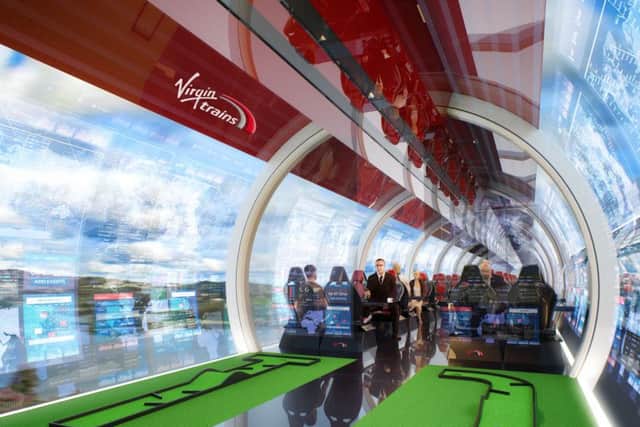 Virgin Trains design based on a drawing by Luqman Hussain from Leeds.