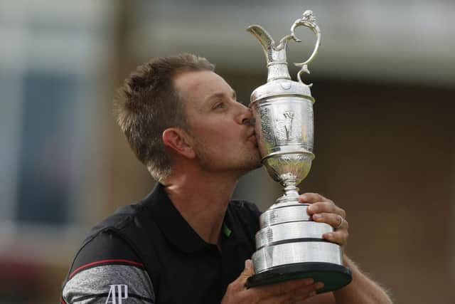 Sweden's Henrik Stenson with the Claret Jug after winning the Open Championship at Royal Troon (Picture: Danny Lawson/PA Wire).