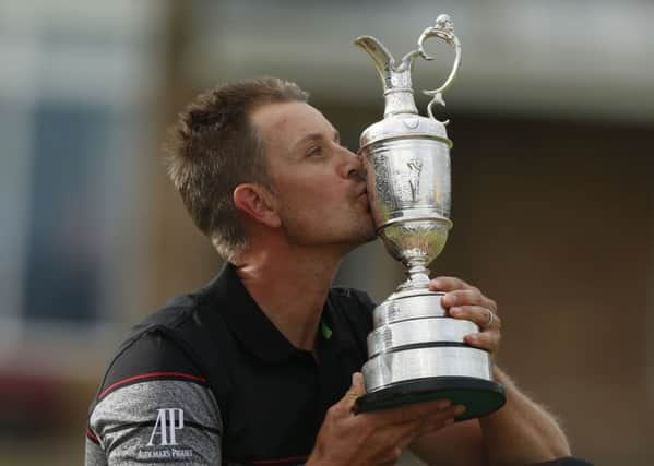 Sweden's Henrik Stenson with the Claret Jug after winning the Open Championship at Royal Troon (Picture: Danny Lawson/PA Wire).