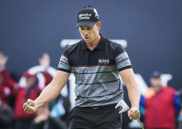 Henrik Stenson celebrates after his birdie putt at the last fell into the cup making him the 2016 Open champion (Picture: Danny Lawson/PA Wire).