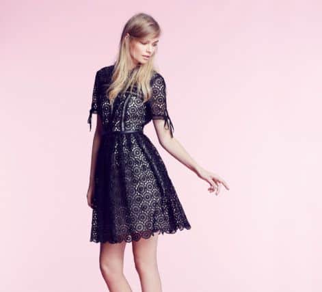 Lace bow back dress, Â£49, at Very.