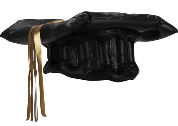Inflatable graduation hat, Â£6.50, at Monroe-clothing.com.