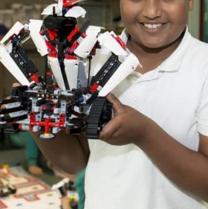 One of the pupils at Greenhill Primary in Wakefield who took part in the computerised Lego project.