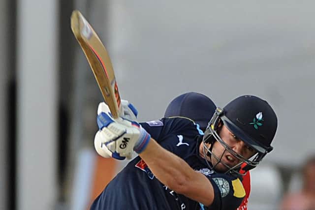 Yorkshires new overseas signing Travis Head hits out in the T20 victory over Durham at Headingley on Wednesday night (Picture: David Williams).