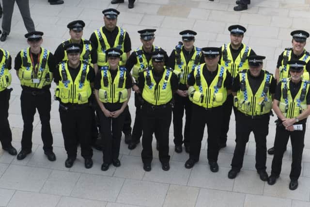 Members of West Yorkshire Police's city centre team.