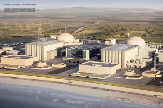 Artist's impression issued by EDF of plans for the new Hinkley Point C nuclear power station.