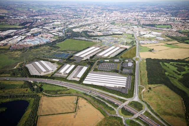 An aerial view of Temple Green, a key part of the Aire Valley site. Pic:  Aire Valley Land LLP
