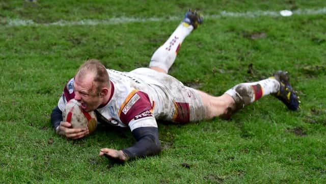 Shaun Ainscough, scored two tries for Batley in the win at Swinton.
