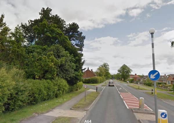 The A64 at Scampston (Google Maps).