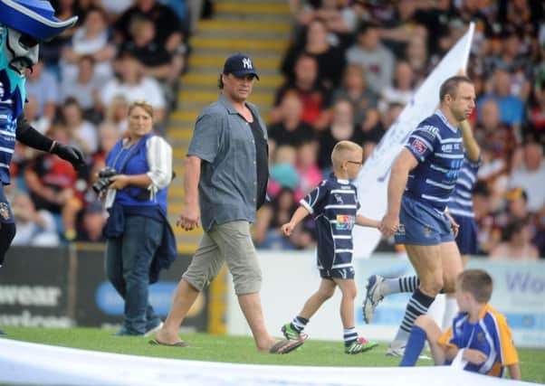 Ex-Featherstone player Brendon Tuuta leads out side with captain Tim Spears